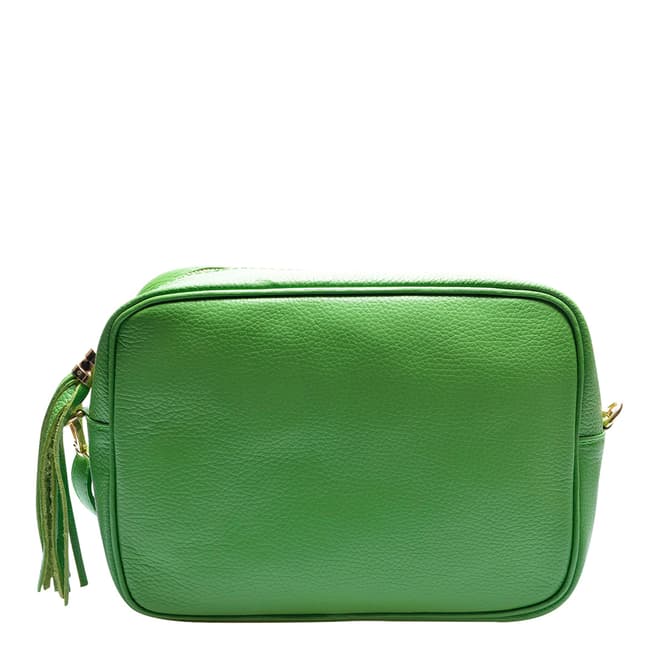 Carla Ferreri Green Italian Leather Shoulder Bag