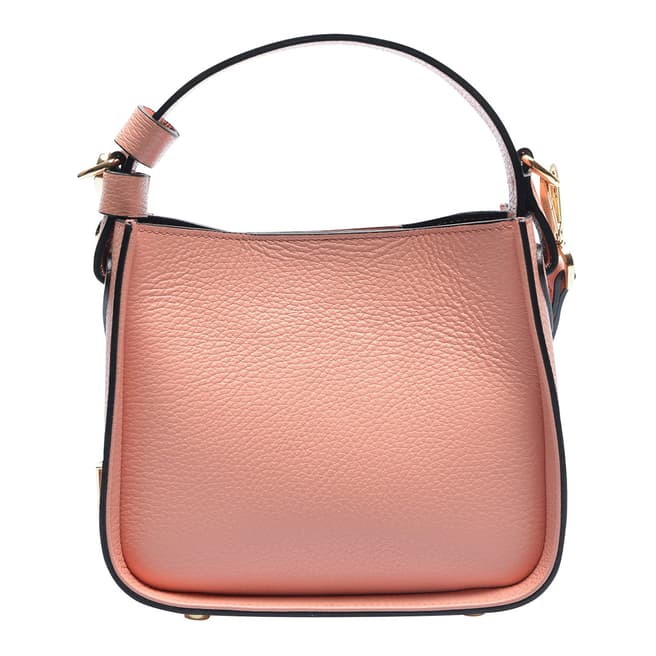 Carla Ferreri Pink Italian Leather Top Handle Bag