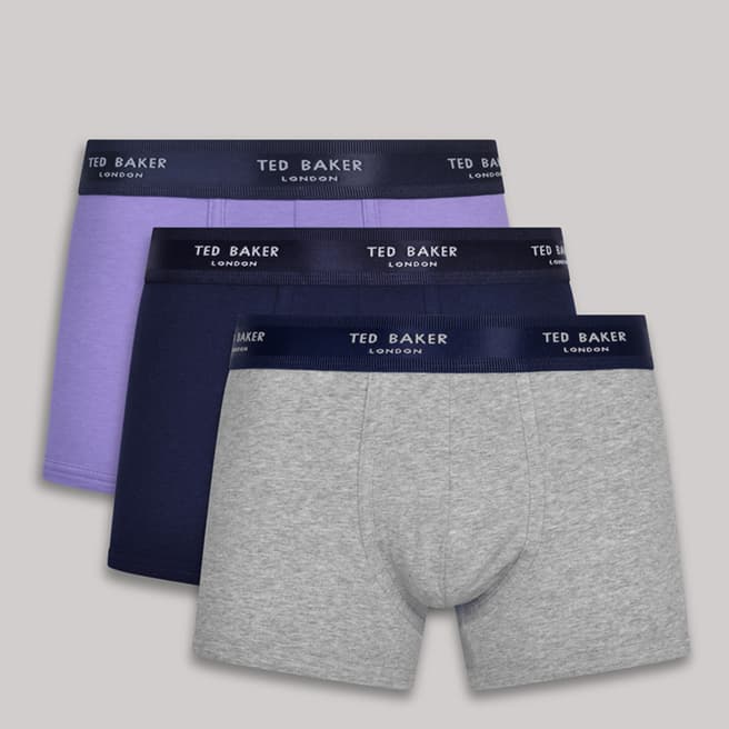 Ted Baker Purple Multi 3-Pack Cotton Trunk