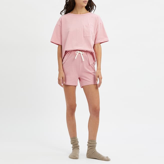 N°· Eleven Pink Cotton Pyjama Short Set