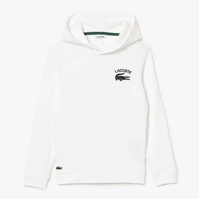 Lacoste Baby Boy's White Cotton Hoodie