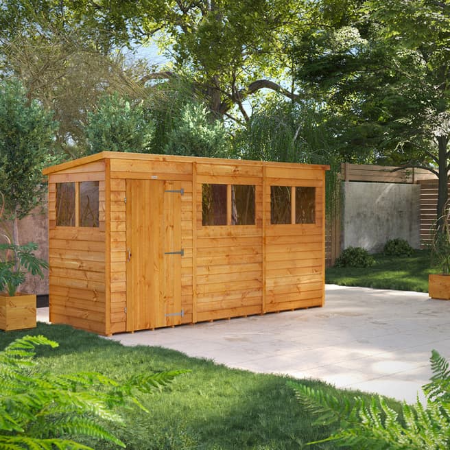 Power Sheds SAVE £104 - 12x4 Power Overlap Pent Shed