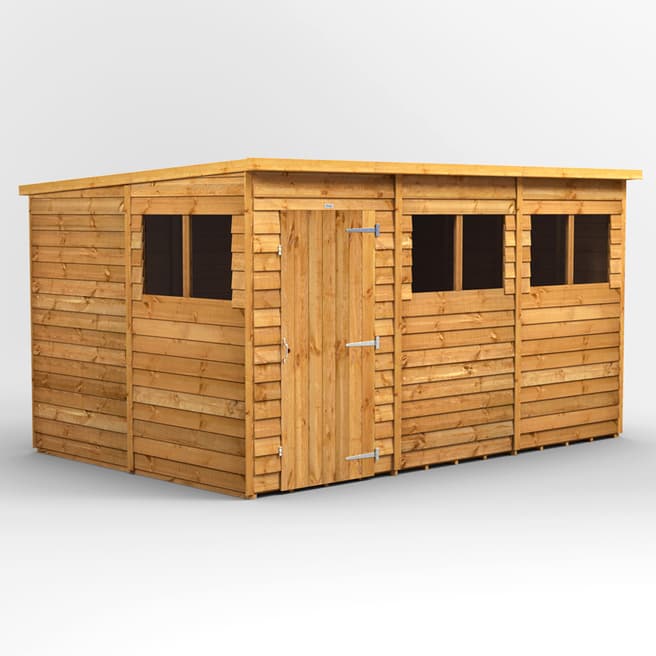 Power Sheds SAVE £154 - 12x8 Power Overlap Pent Shed