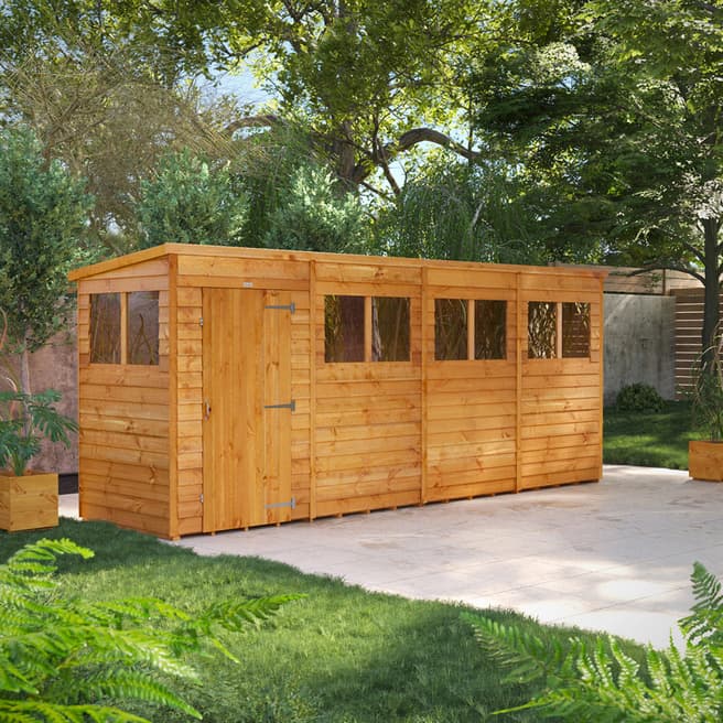 Power Sheds SAVE £144 - 16x4 Power Overlap Pent Shed