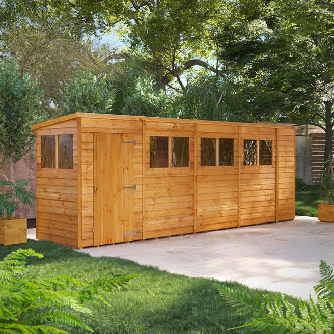 Power Sheds SAVE £160 - 18x4 Power Overlap Pent Shed