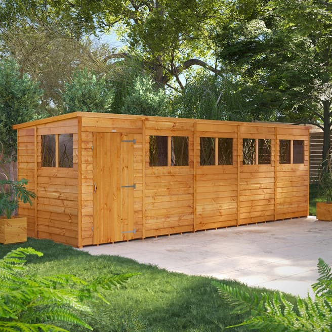 Power Sheds SAVE £189 - 20x6 Power Overlap Pent Shed