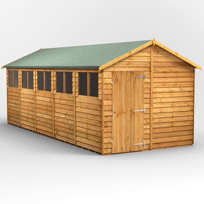 Power Sheds SAVE £259 - 20x8 Power Overlap Apex Shed
