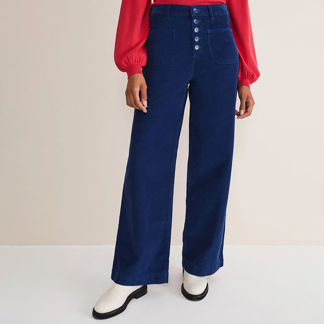 Phase Eight Blue Magsie Wide Leg Jeans