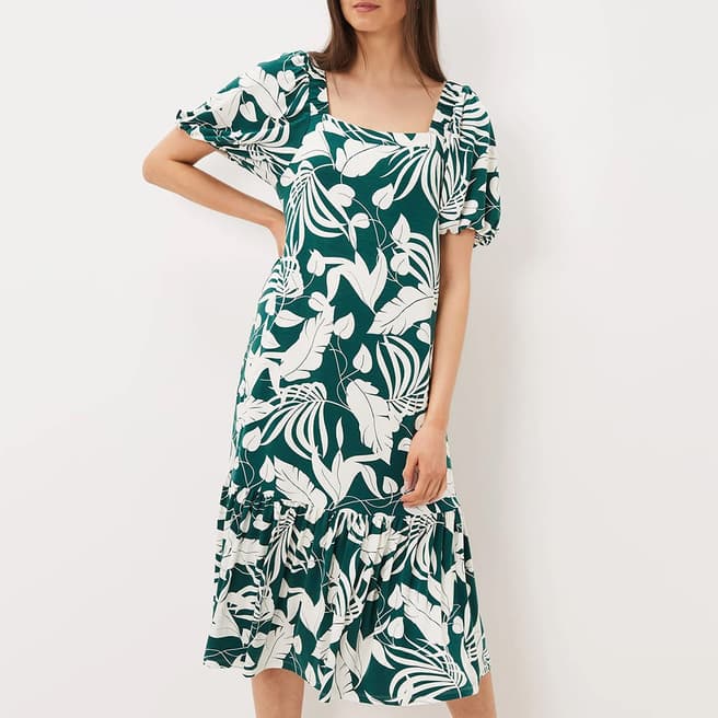 Phase Eight Green Aayra Palm Print Maxi Dress