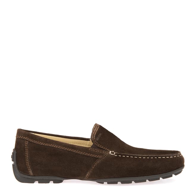 Geox Coffee Moner Suede Moccasins