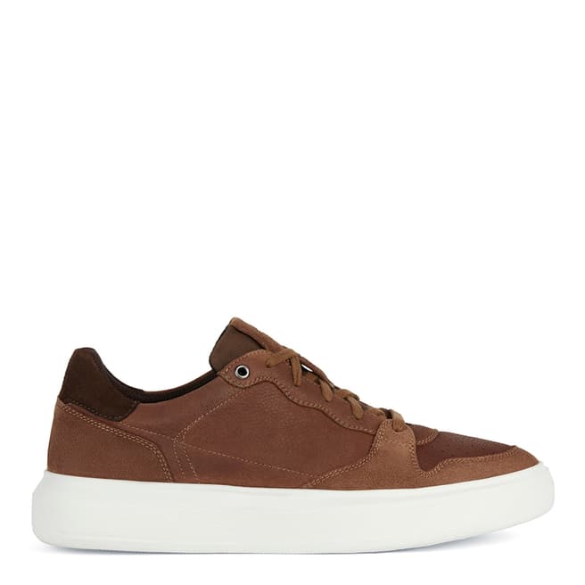 Geox Brown Cotto Deiven Suede Trainers