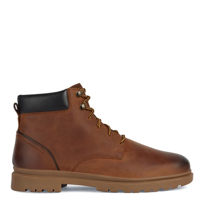 Geox Brown Cotto Andalo Leather Ankle Boots