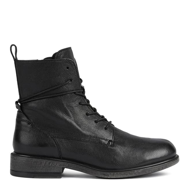 Geox Black Catria Leather Ankle Boots