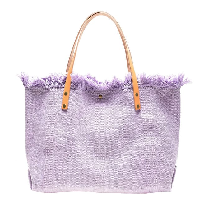 Renata Corsi Purple Leather Tote Bag