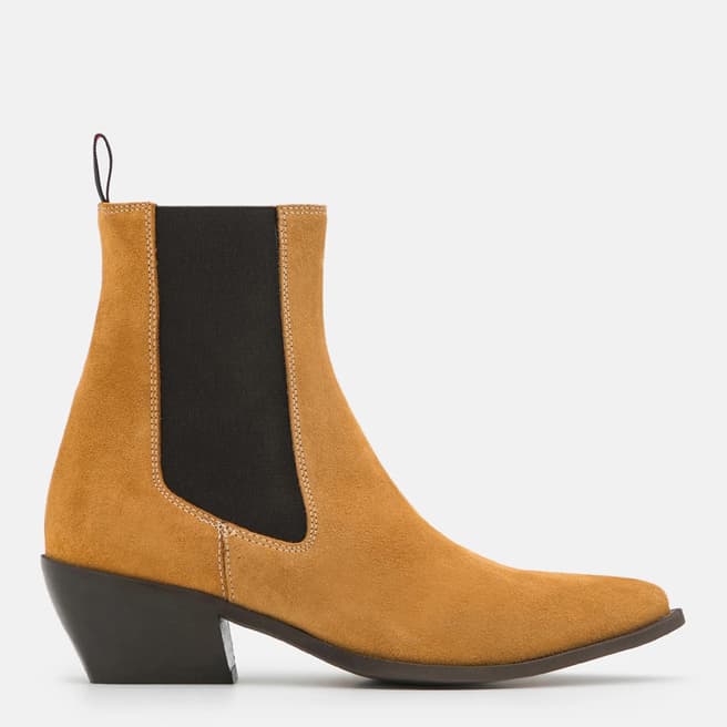 Max&Co. Tan Leather Grosso Ankle Boots