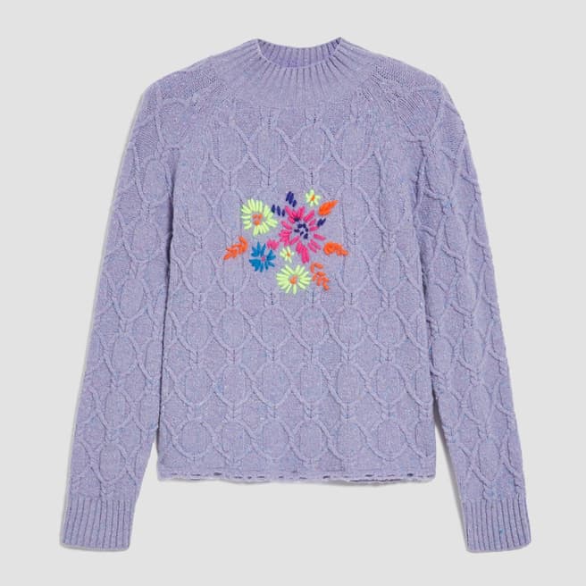 Max&Co. Lilac Scorrere Floral Wool Jumper