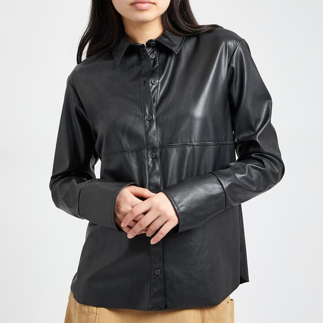 Max&Co. Black Iicomfor Leather Shirt