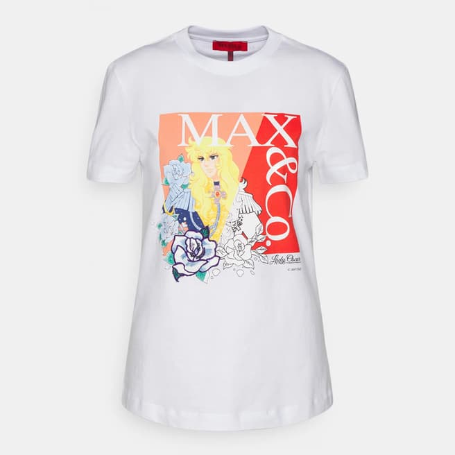 Max&Co. White Ladytee Cotton T-Shirt