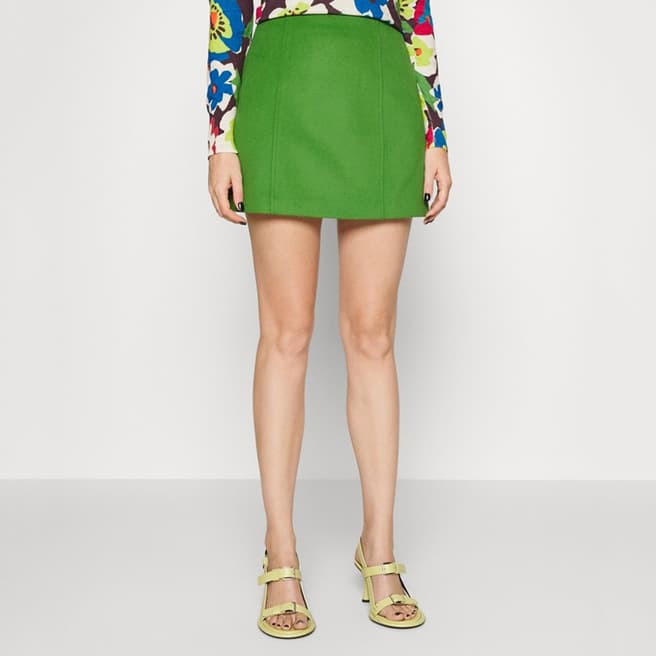 Max&Co. Green Tinta Wool Skirt