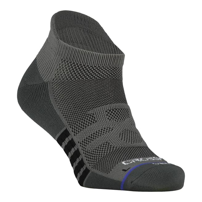 Crossfly Grey & Black Vent Low Cut Socks