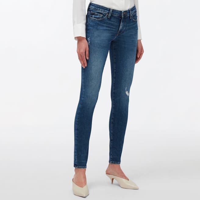 7 For All Mankind Blue Pyper Skinny Stretch Jeans