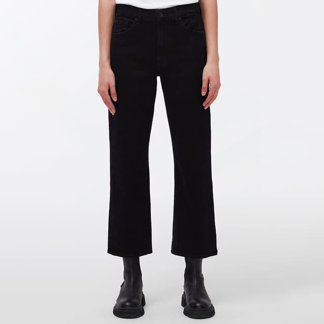 7 For All Mankind Black Modern Straight Stretch Jeans