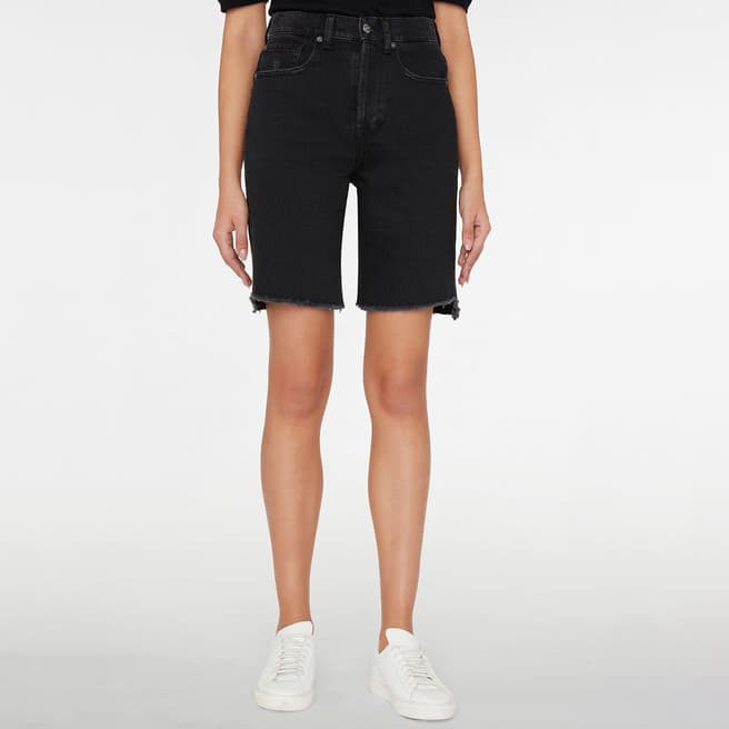 7 For All Mankind Black Andy Denim Shorts