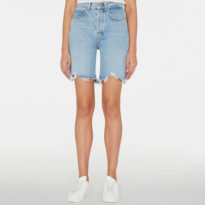 7 For All Mankind Light Blue Andy Denim Shorts