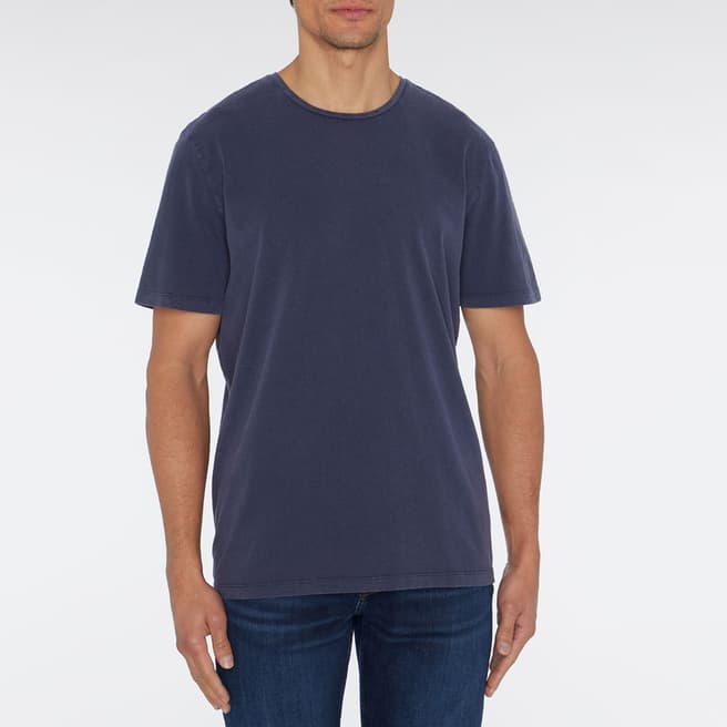 7 For All Mankind Navy Cotton T-Shirt