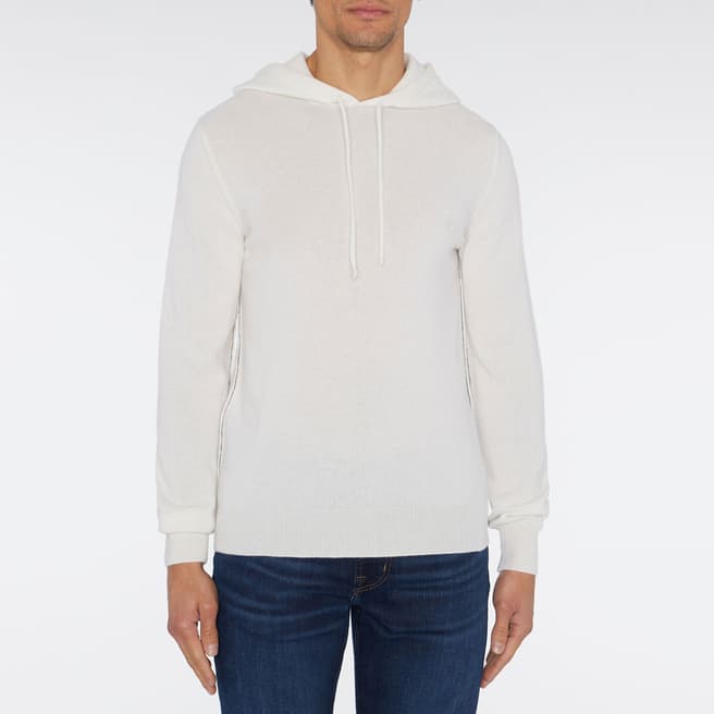 7 For All Mankind White Cashmere Hoodie