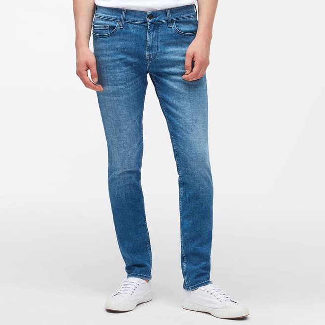 7 For All Mankind Blue Ronnie Slim Stretch Jeans