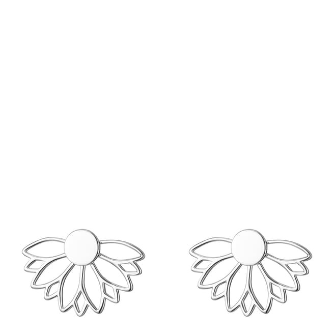 Nahla Jewels Silver Stud Flower Earrings