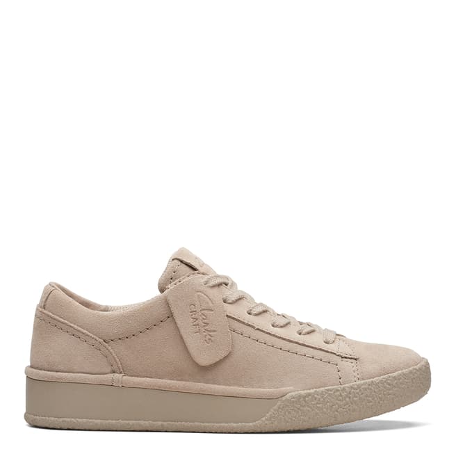 Clarks Sand Suede CraftCup Walk Trainers