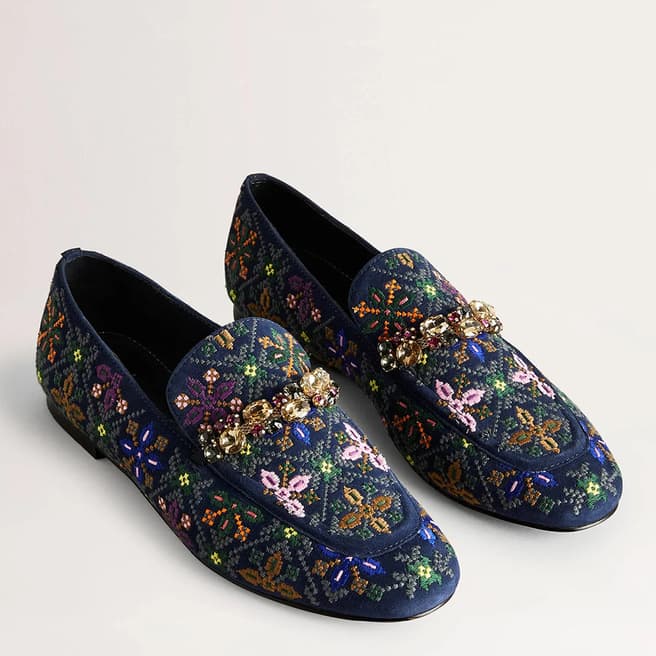 Boden Multi Embellished Trim Loafers