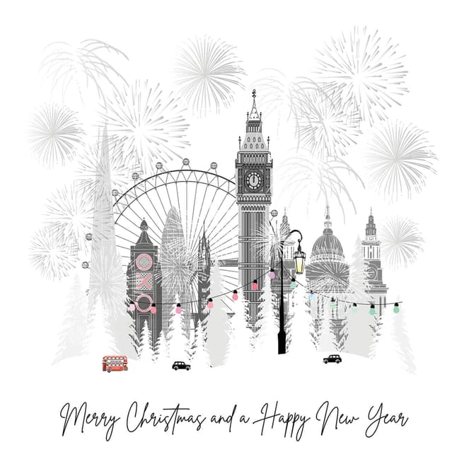 Five Dollar Shake Pack of 12 London Fireworks Christmas Cards
