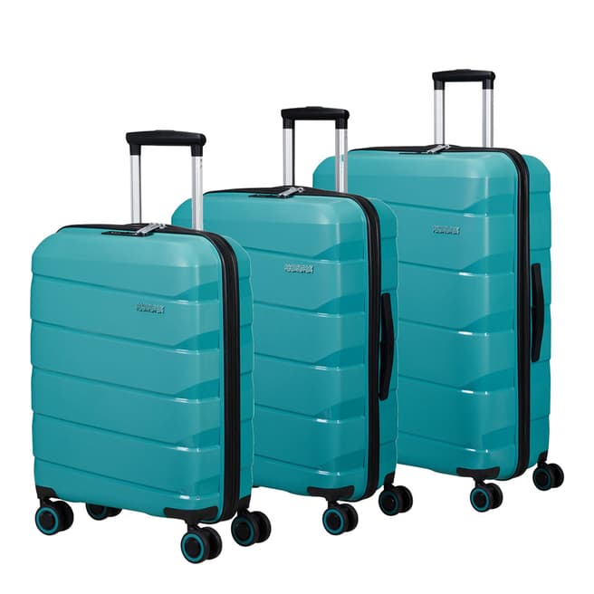 American Tourister Teal Air Move 3 Piece Luggage Set (55cm, 66cm, 75cm)
