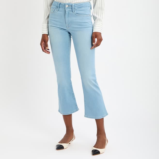Frame Light Blue Le Cropped Stretch Jeans