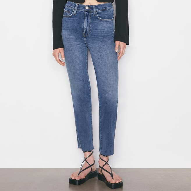 Frame Mid Blue Le Sylvie Crop Stretch Jeans