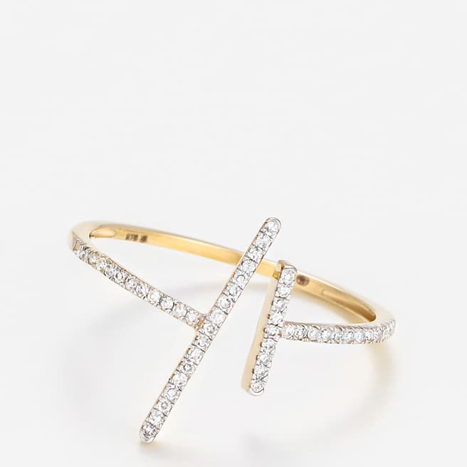 Diamantini Yellow Gold Asymmetric Ring