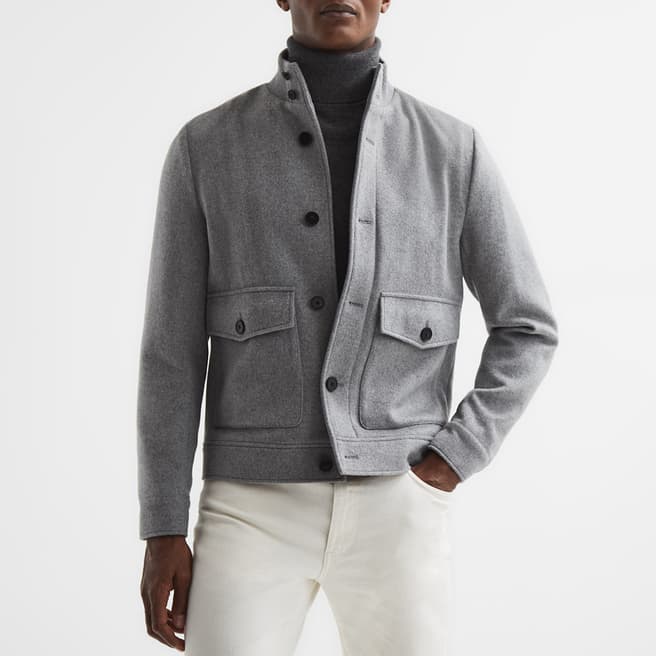 Reiss Grey Vienna Wool Jacket