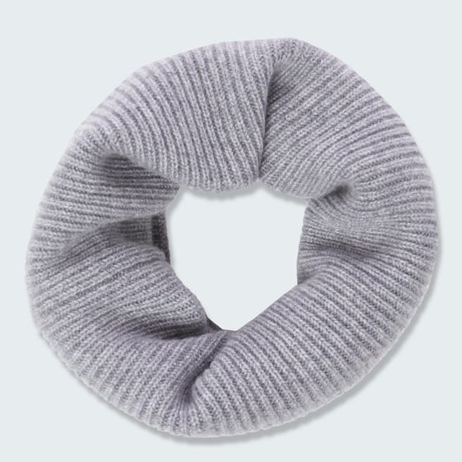 N°· Eleven Grey Cashmere Ribbed Snood