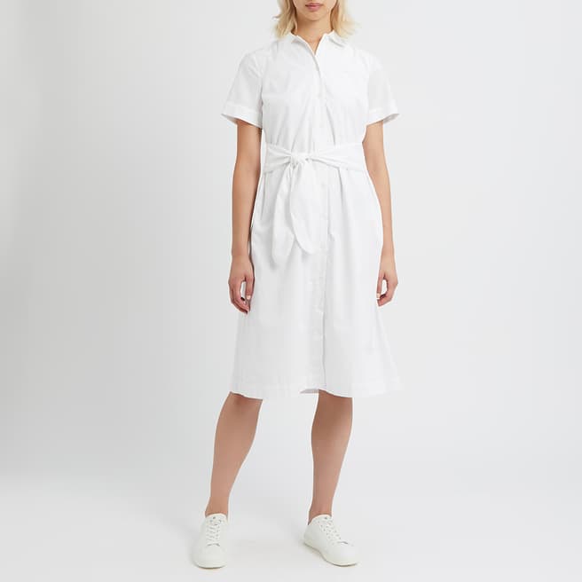 Michael Kors White Tie Front Shirt Dress