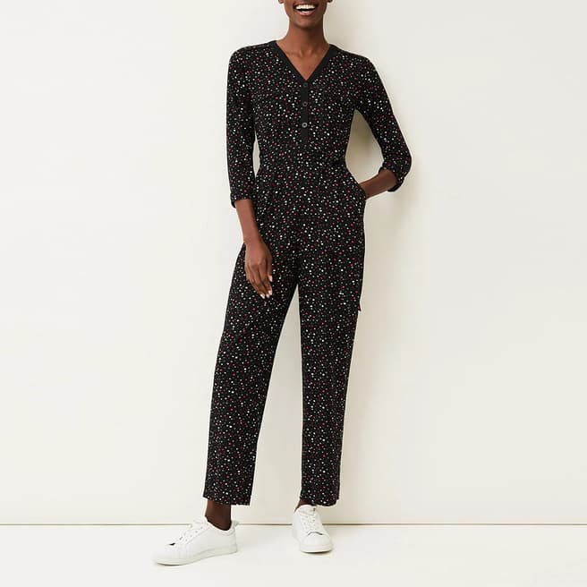 Phase Eight Black Anglia Spot Jumpsuit