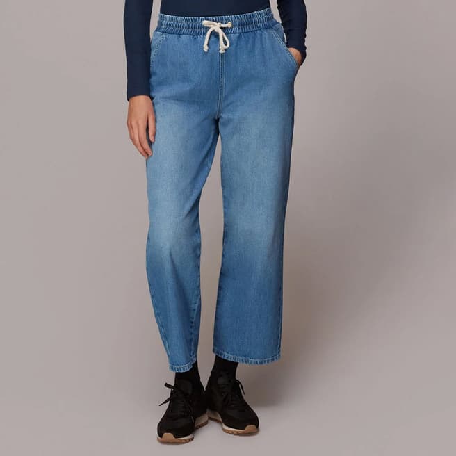 WHISTLES Blue Authentic Drawstring Jeans