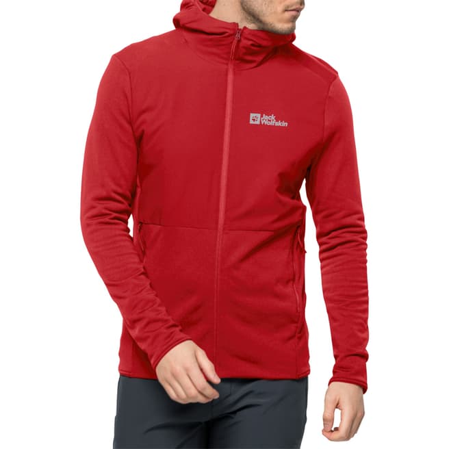 Jack Wolfskin Red Pack And Go Hybrid Weather Resist Jacket
