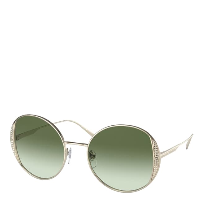 Bvlgari Women's Gold/Green Bvlgari Sunglasses 53mm