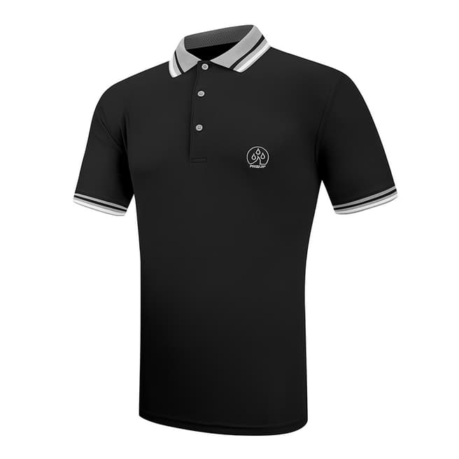 ProQuip Black ProQuip Contrast Polo Shirt