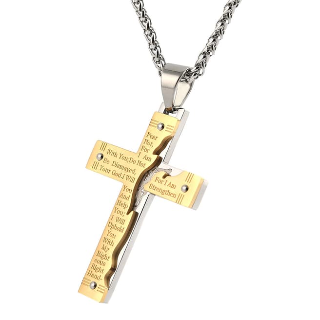 Stephen Oliver 18K Gold Spiritual Cross Necklace