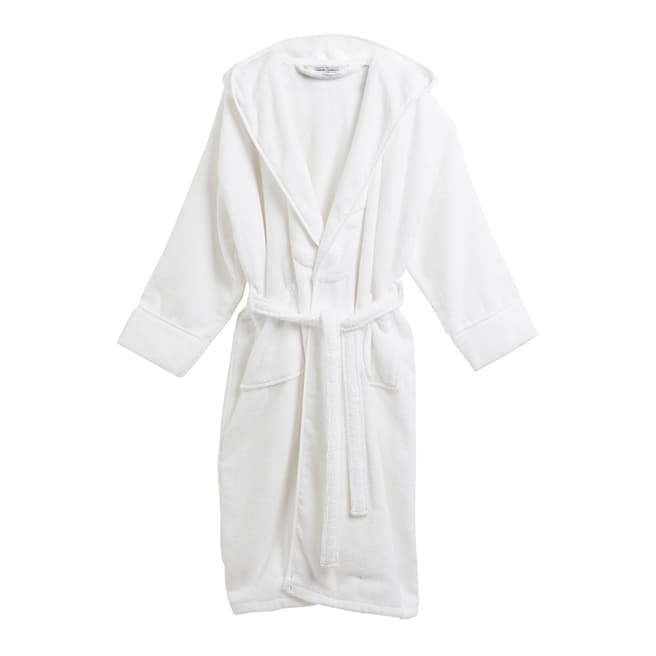 The Lyndon Company Plush Hooded S/M Robe, White