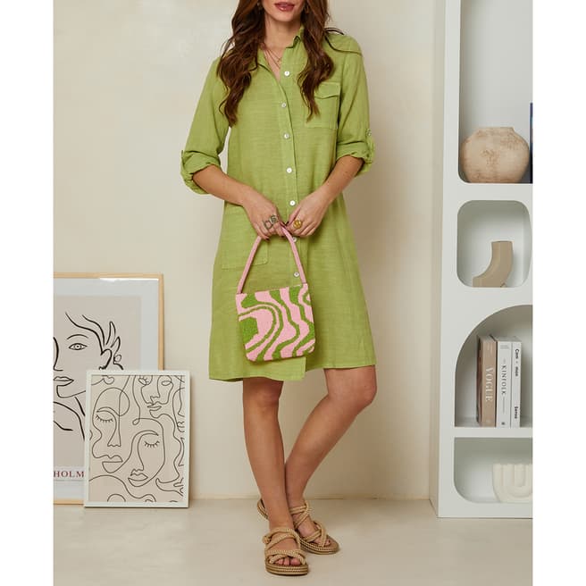 Rodier Green Pocket Linen Dress